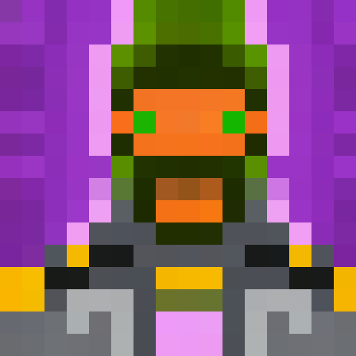 Sprite figure of a warlock in purple robes