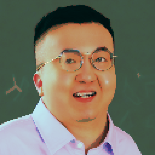 A neon-haired, leather-clad avatar with glowing blue eyes, perched atop a towering skyscraper surrounded by holographic advertisements and a bustling cityscape, rendered in vibrant anime style