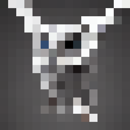 Create a menacing, sharp-feathered Eldritch Owl with a color scheme of evil black, white, and silver, suitable for a Fantasy RPG.