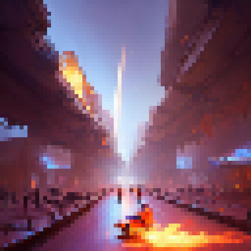 Flaming roller skate speeds through a mystical bakery, surrounded by enchanted pastries and towering bread loaves in a fantastical RPG world, captured in stunning concept art.