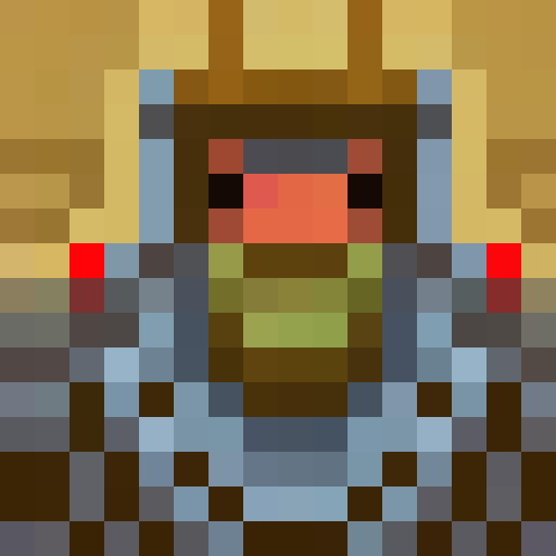 Shotgun shell laying on a wooden surface, with a close up of the brass casing reflecting the light, surrounded by pixel art shotgun pellets and a portrait of a cowboy in the background