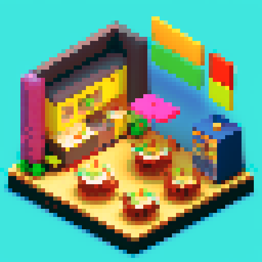 Small but colorful restaurant simulator