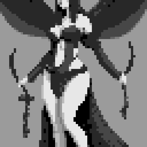 busty succubus, skin tight lace, deep v-neck crop top, intricate druidic staff, pixel art, sRGB