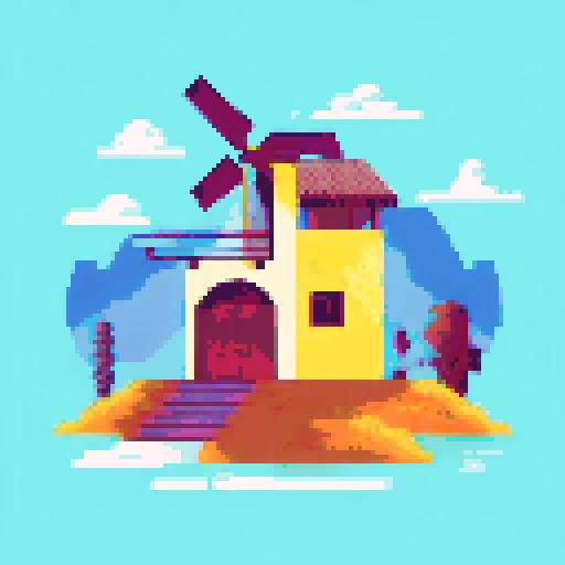 Country side Puerto Rican house in the mountains with a small white electric generating windmill near by and banana plantation