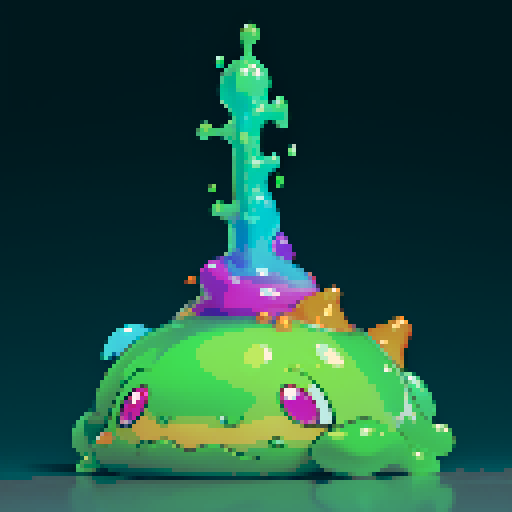 slime, dynamic shape, slime shooting out, slime attack, transparent background, no backdrop, no characters, no humans