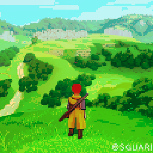 Man standing on grassy cliff, plains, hills