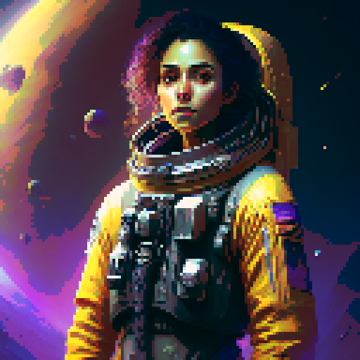 Space Galaxy pixelated portraits