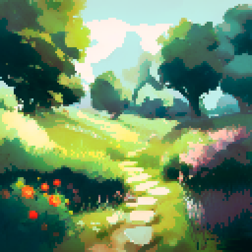 landscape with meadow, grass,children's illustration, close-up