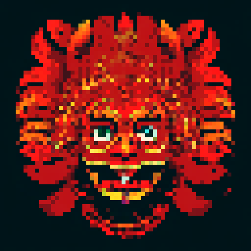 theyyam in anime style
