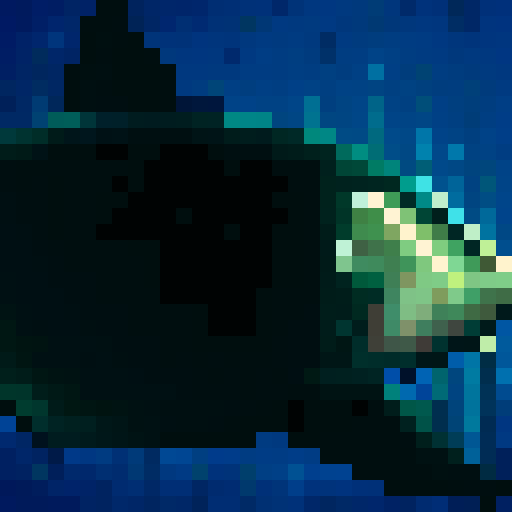 great white shark, close up, portrait, skill art, game icon, 32x32 pixel art, sRGB