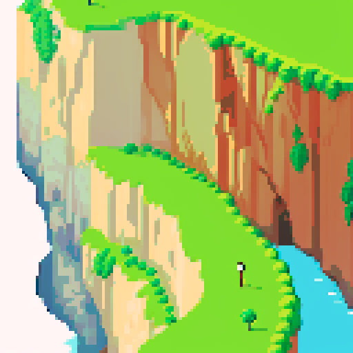 High cliff on the left hand side right hand side is the cliff in the sea in the middle there is a road