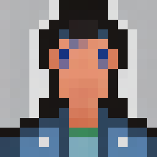 A young adventurous girl with white hair, pale skin, tall boots and a blue tunic. She has a rock climbers build.