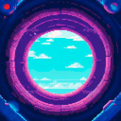 The interior of a small, rounded spaceship from a flat side view. A small, rounded spaceship interior with smooth, curved walls and large windows in the back showing space. In the center is a cryo-pod with a sleeping human inside.