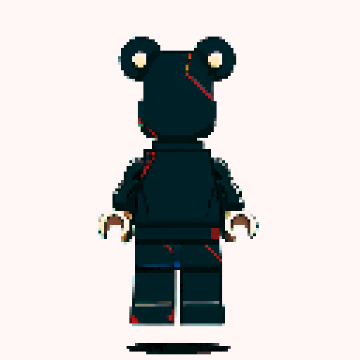 Superman, Lego, pixelated, vibrant colors, blocky, retro, 8-bit, square pixels, sharp edges, low resolution, small details, iconic costume, flying, cape, red and blue, primary colors, simple shapes, nostalgic, video game style, sRGB color space