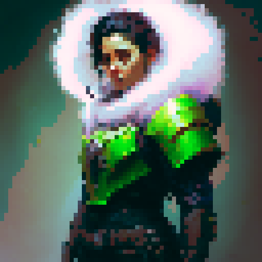 green armor death knight main character with an axe