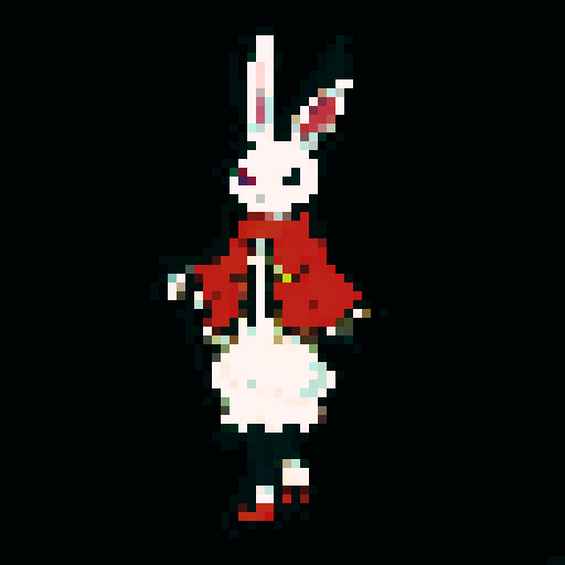 Mysterious and whimsical wererabbit in the style of wizardry