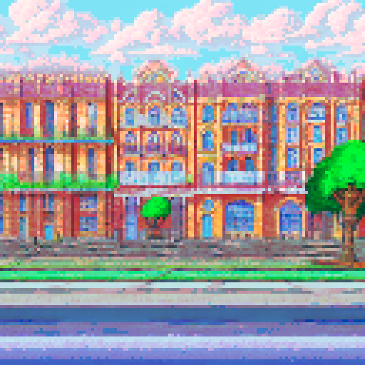 Mexico City multiple houses front view entire block