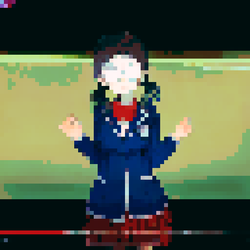 Anime girl wearing glasses