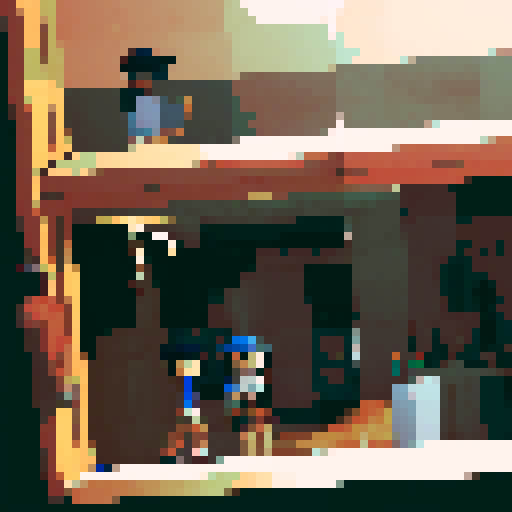 boy with long hair, hat on, bottle next to him, unbothered, mirror reflecting party behind him, pixel art, a lot of people behind him