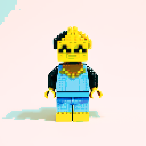 Gold hoody pixel lego