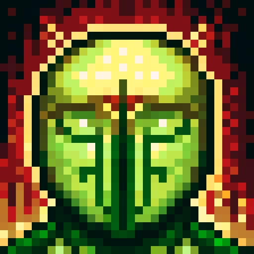 Green gummy pixel art

