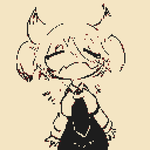 cute character, light hair, dark hair tips