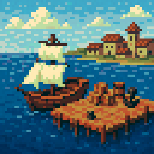 Simple square ship harbor