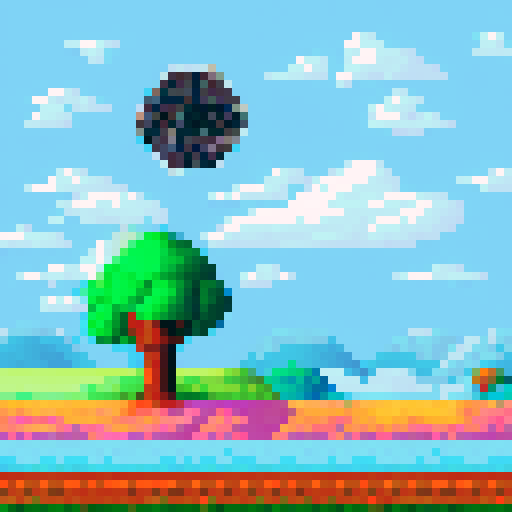 pixel art satellite with solar panels