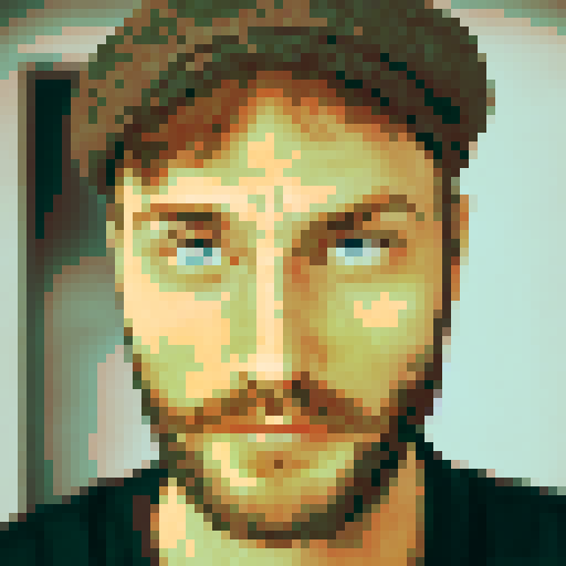 portrait man with blue eyes and beard