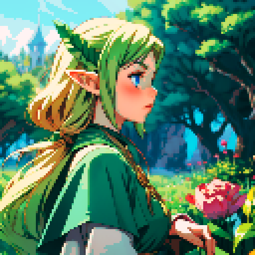 elf, girl, spritesheet