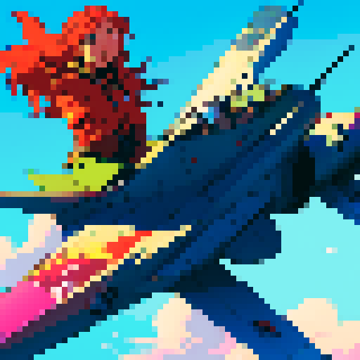 fighter jet soaring, vibrant colors