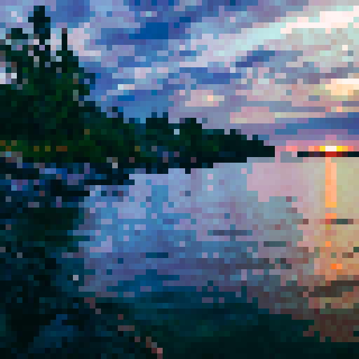 lake with trees behind