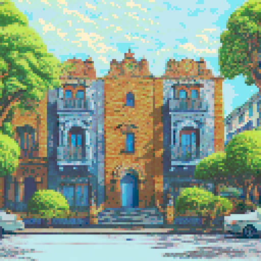 Mexico City multiple houses front view entire block