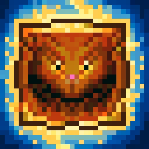 A orange cat looks into the screen