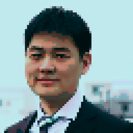 Chinese man in neon green shirt