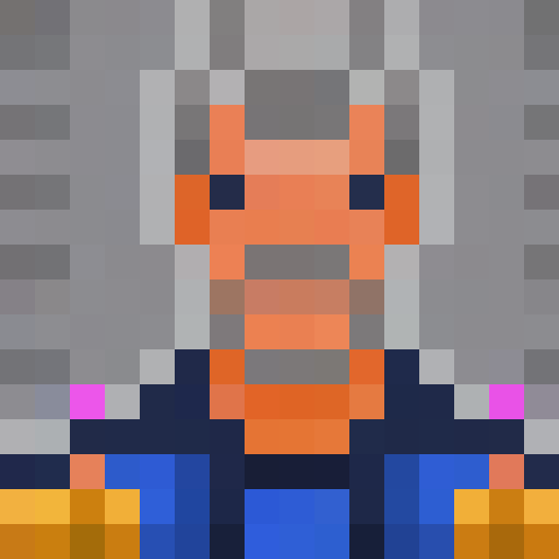 Enchanted golden sword, swirling intricate designs, crafted by skilled blacksmith, close-up pixel art portrait in 16x16 game icon