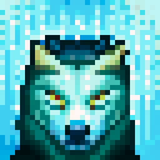 wolf avatar, portrait, glowing eyes