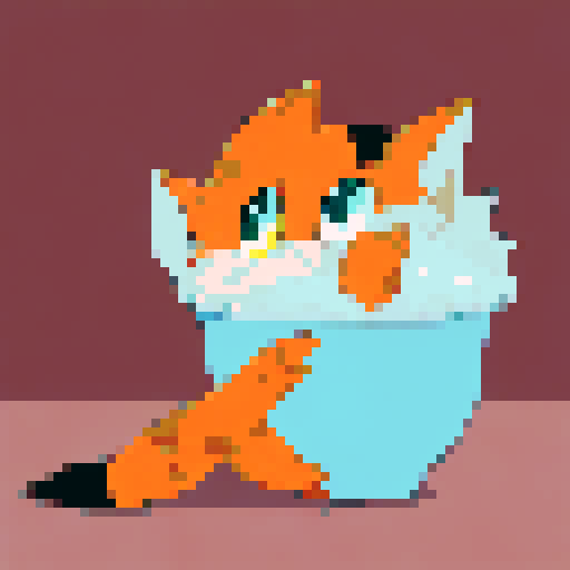 Orange cat, cup, window, anime style, staring, drinking