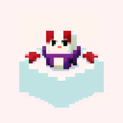 pixel art with a white background and a contour for the shape 