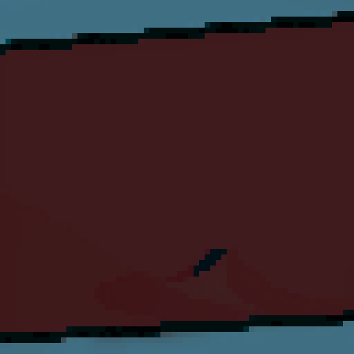 Sand dunes rippling in red light, hourglass motif, pixel art, sRGB