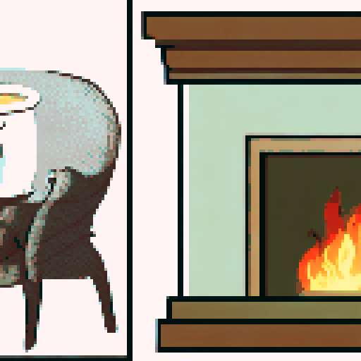 In the cozy ambiance of a dimly lit room, a small, jovial frog perches comfortably upon a plush couch chair, its diminutive size emphasized by the vastness of the furniture. The flickering flames of a nearby fireplace cast a warm glow, enveloping the space in a soft, golden light, creating an atmosphere of comfort and relaxation. With a mug clasped delicately between its tiny webbed fingers, the contented frog takes a sip of steaming coffee, its expression reflecting pure bliss.