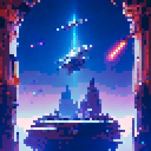 Battle in spaceship, robot who shoots lasers, brave female swordsman wielding lightsaber, epic battle, RPG