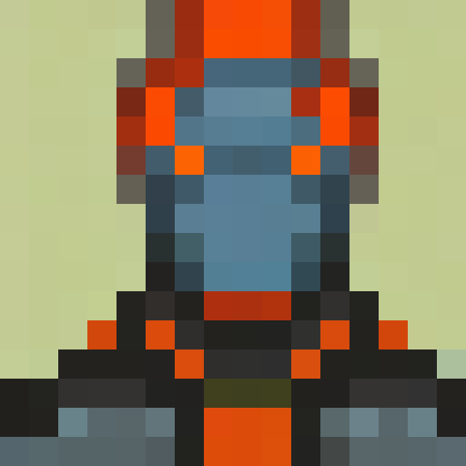 pixelated fire emoji, vibrant red and orange hues, flickering flames, intricate details, 16x16 game icon, close-up view, intense heat, expressive facial features, glowing embers, mesmerizing movement, dynamic pixel art, fiery intensity, portrait-like composition, immersive gaming experience