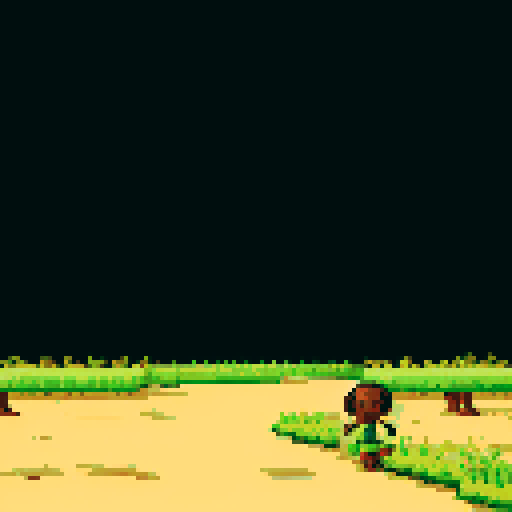 African field with patches of grass