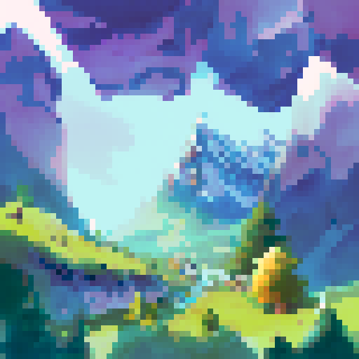 Towering mountains covered with snow