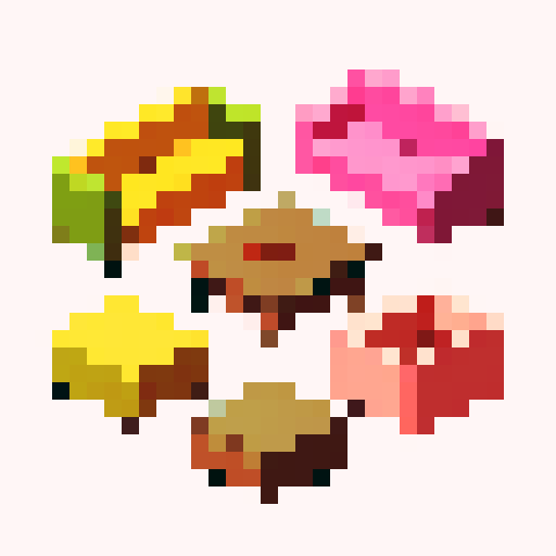 Furniture assets in an isometric style for an apartment management game with transparent background