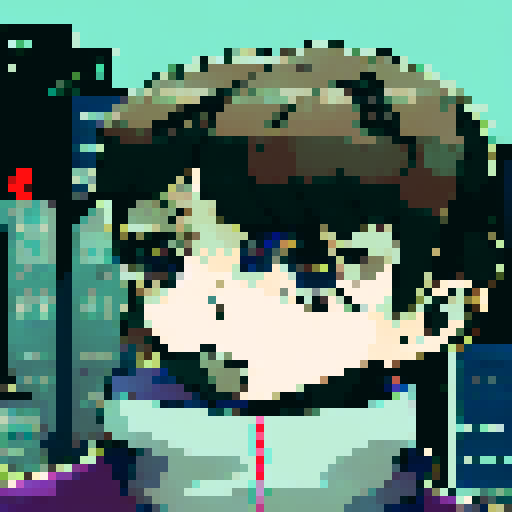 Cyberpunk synth wave retro wave aesthetic, bionic man sits at train station with pet robot in a post apocalyptic cyberpunk city