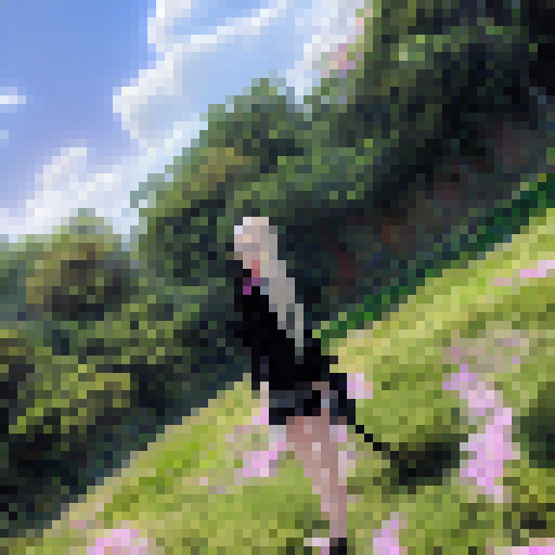 in anime style in full height bright colors