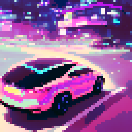 neon futuristic that can be a car background with a blurry portrait peaking somwhere behind