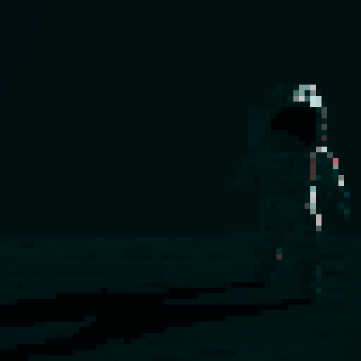 an astronaut ((fully detailed and realistic no deformations )) lost on the moon, in the realistic sci-fi and cinematic Photographic style, extremely detailed in 4k/8k with cinematic lighting with a feeling of despair and suffocation No face showing, just the reflection of the helmet 